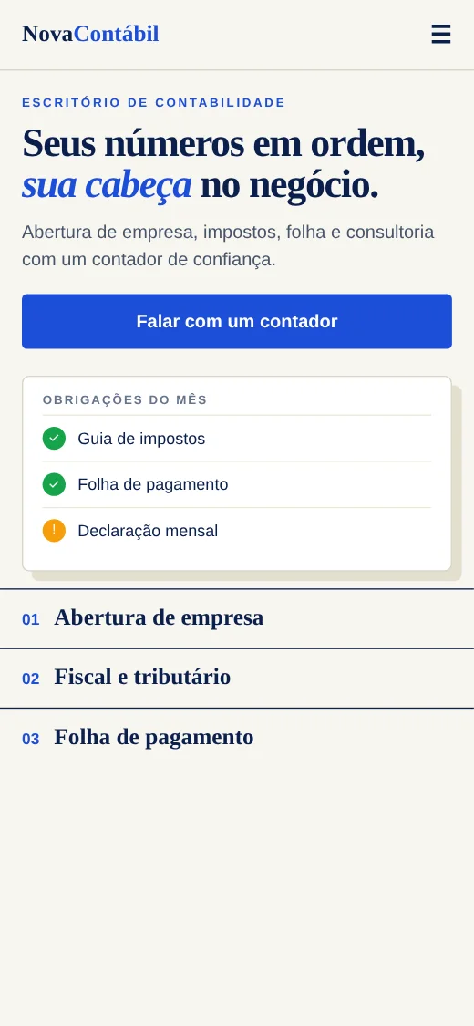Site no celular