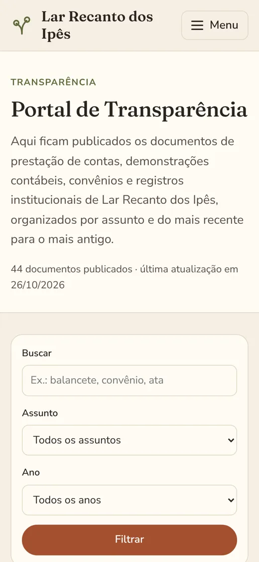 Portal de Transparência no celular